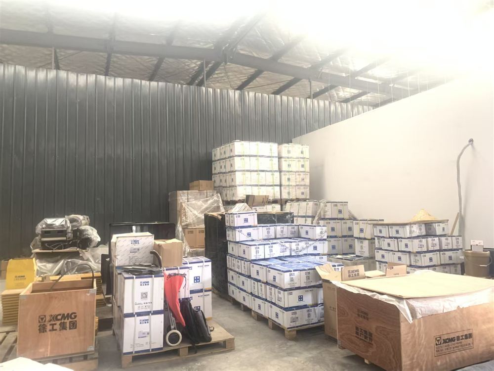 Warehouse stock of boxed diesel engine parts